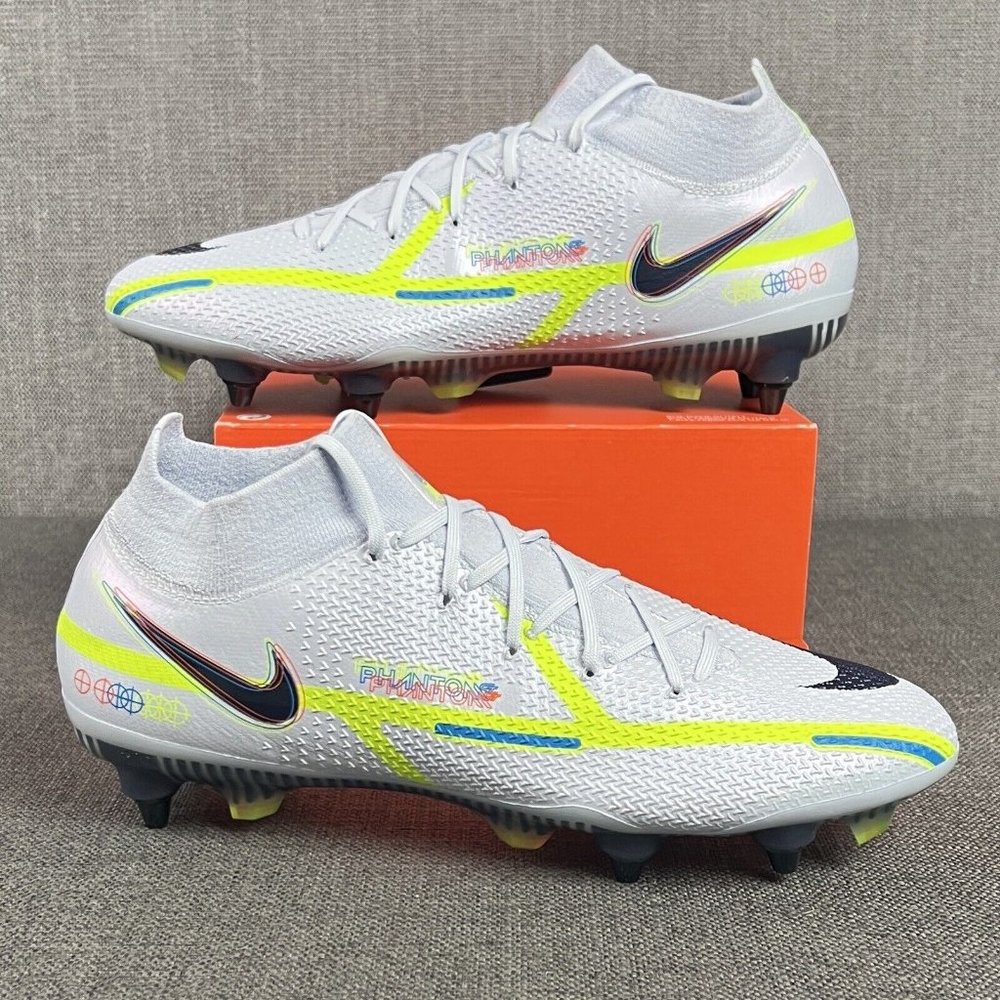 Nike Phantom GT2 Elite DF FG SG-Pro AC Football Grey Blue DJ8042-055 Mens 8.5